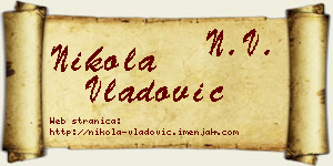 Nikola Vladović vizit kartica